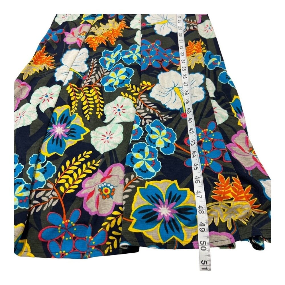 Rachel Roy Dress Black Floral Maxi‎ Tie Detail Size M Tropical Vacation Resort - Picture 6 of 11